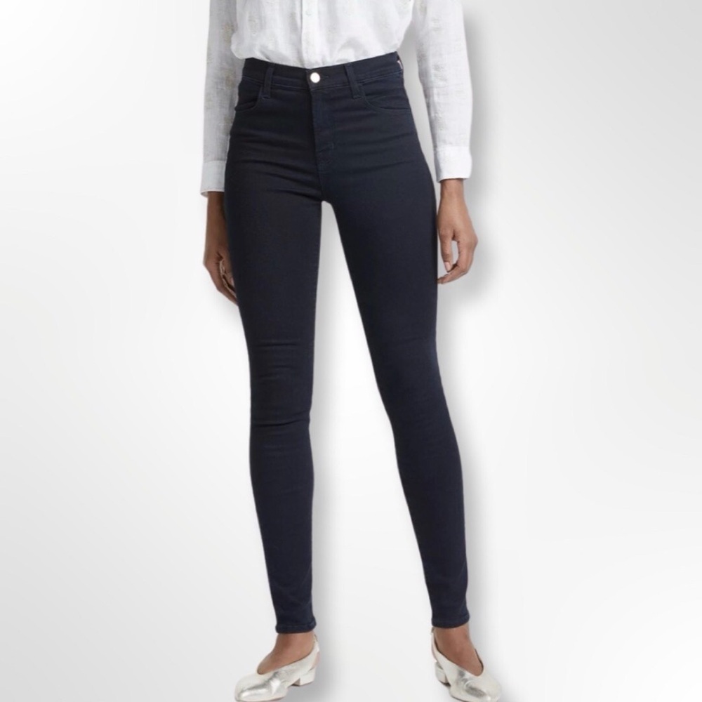 J Brand Maria High Rise Dark Blue Skinny Jeans